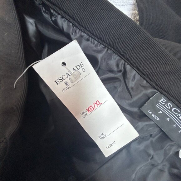 New Escalade Paris Womens High Rise Black Leather/Fabric Pants XL Elastic Waist - Picture 4 of 10